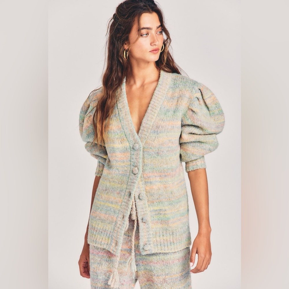 LoveShackFancy Multicolor Wilford Boyfriend Cardigan
